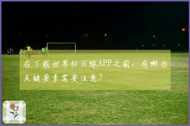 在下载世界杯买球APP之前，有哪些关键要素需要注意？